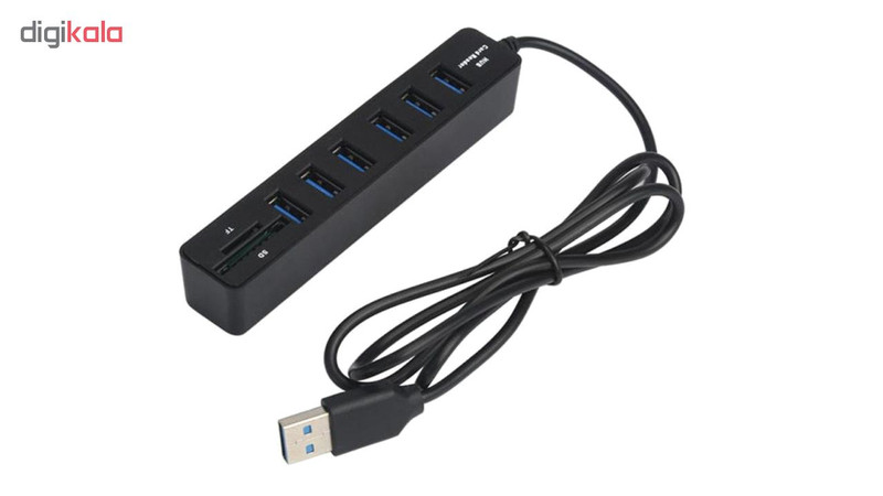 هاب USB 2.0 شش پورت ماکار مدل 2IN1CD6HUB