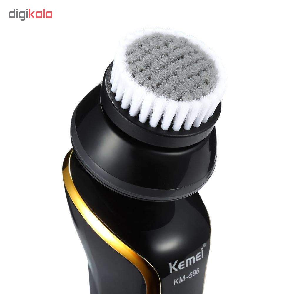 ماشین اصلاح موی صورت کیمی مدل KM-596 ماشین اصلاح موی صورت کیمی مدل KM-596