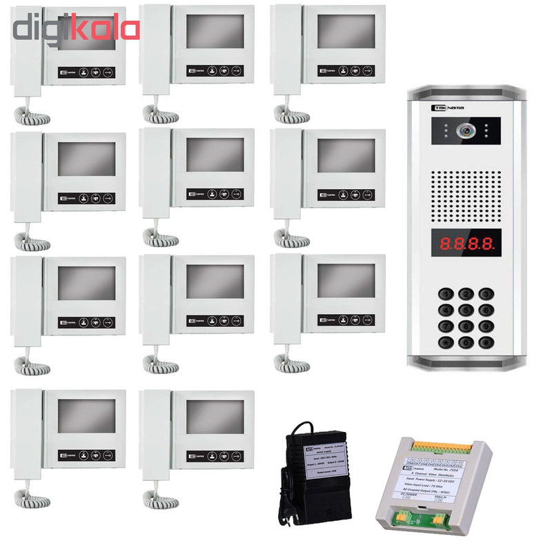 درب بازکن تصویری تک نما مدل D43-11V مجموعه 12 عددی