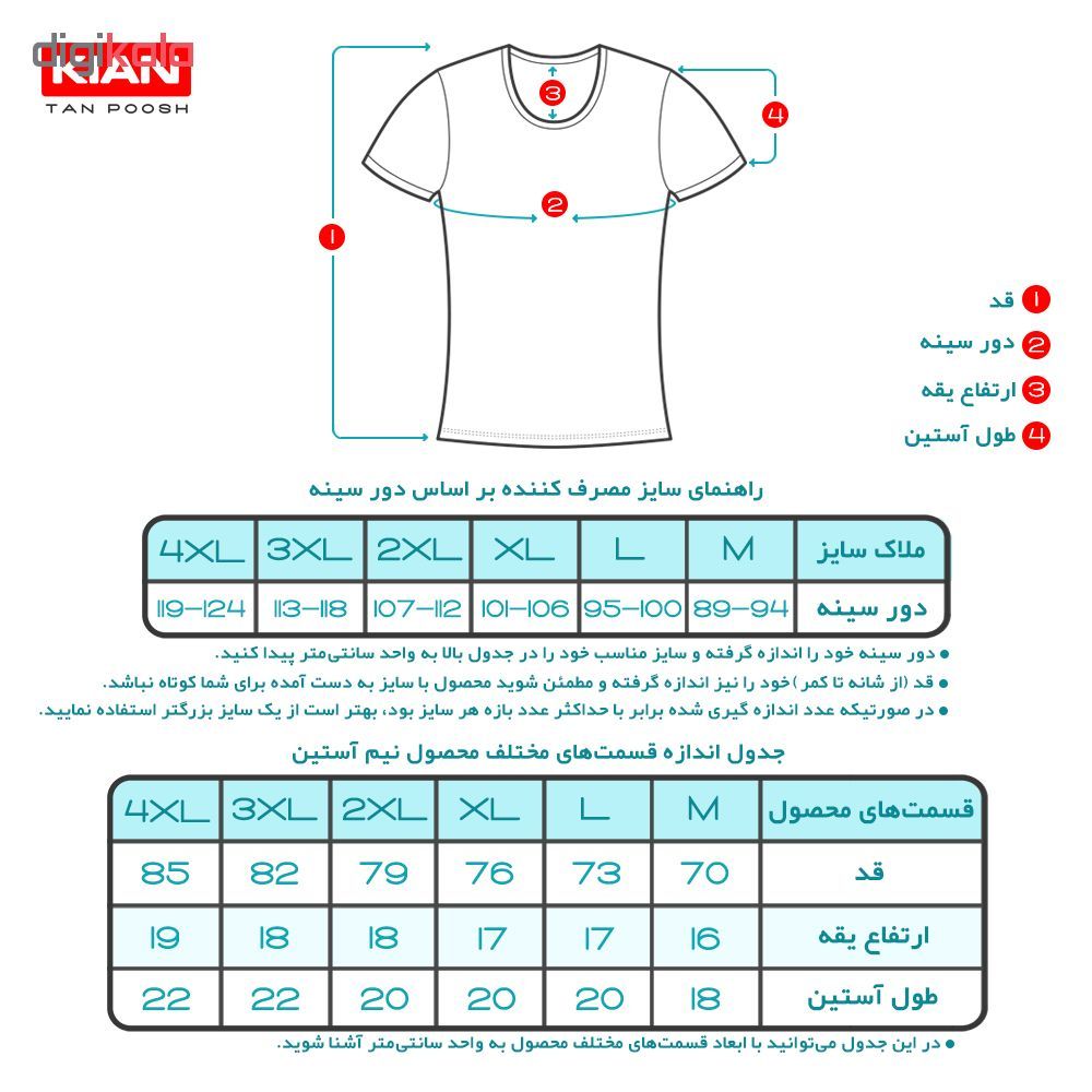 ست شورت و زیرپوش مردانه کیان تن پوش کد 044 بسته 4 عددی -  - 7