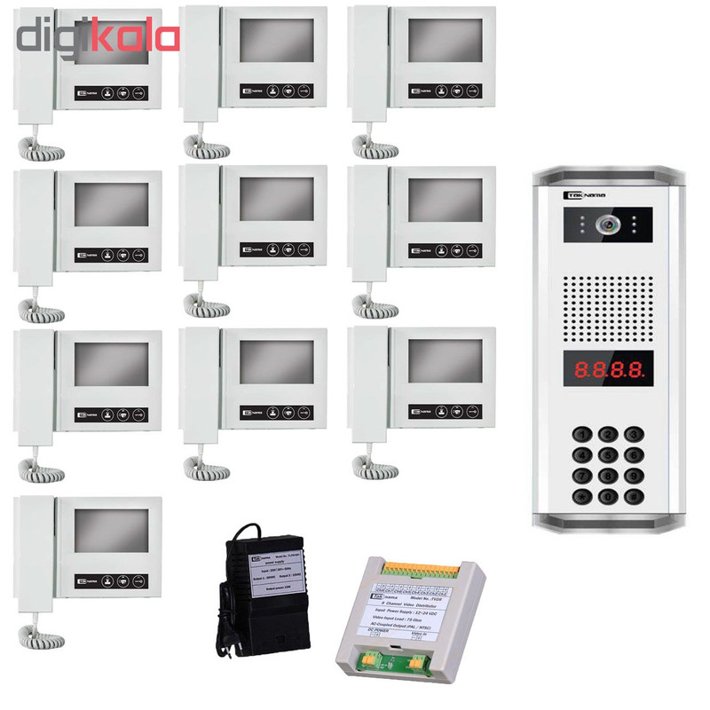 درب بازکن تصویری تک نما مدل D43-10V مجموعه 11 عددی