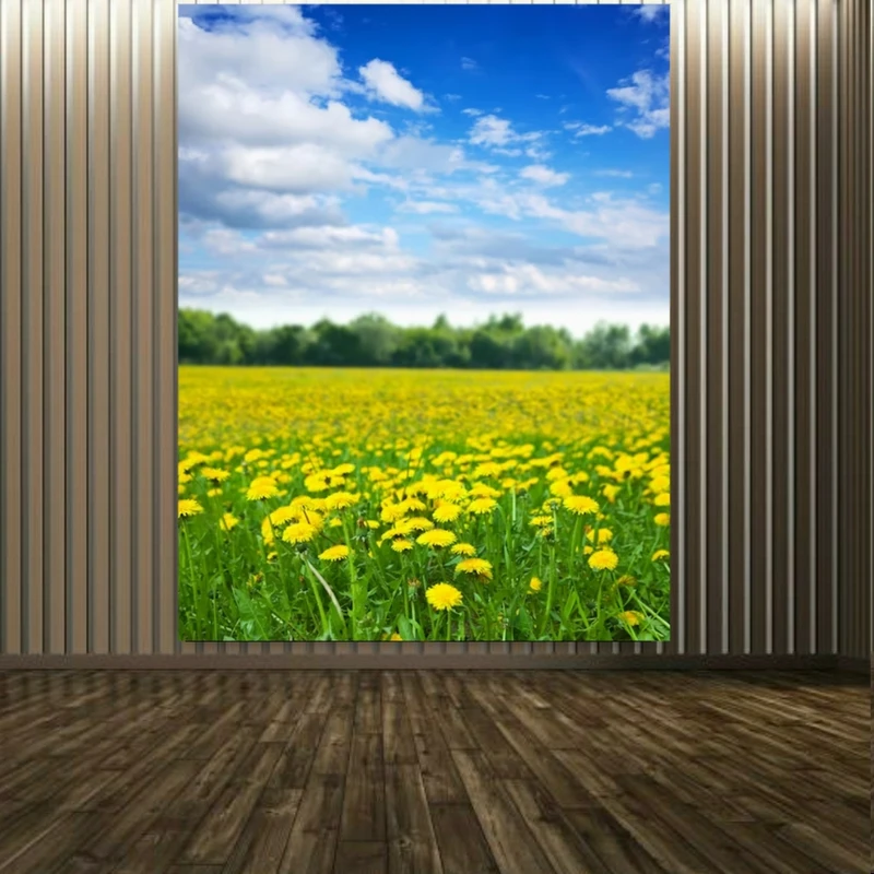 پوستر پارچه ای طرح طبیعت مدل دشت کلهای بهاری کد PP2586