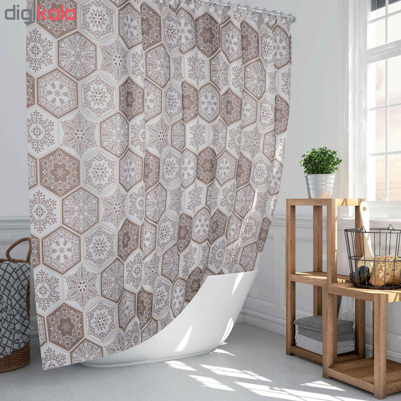 پرده حمام دلفین کد TOR-2345 سایز 200×180 سانتی متر