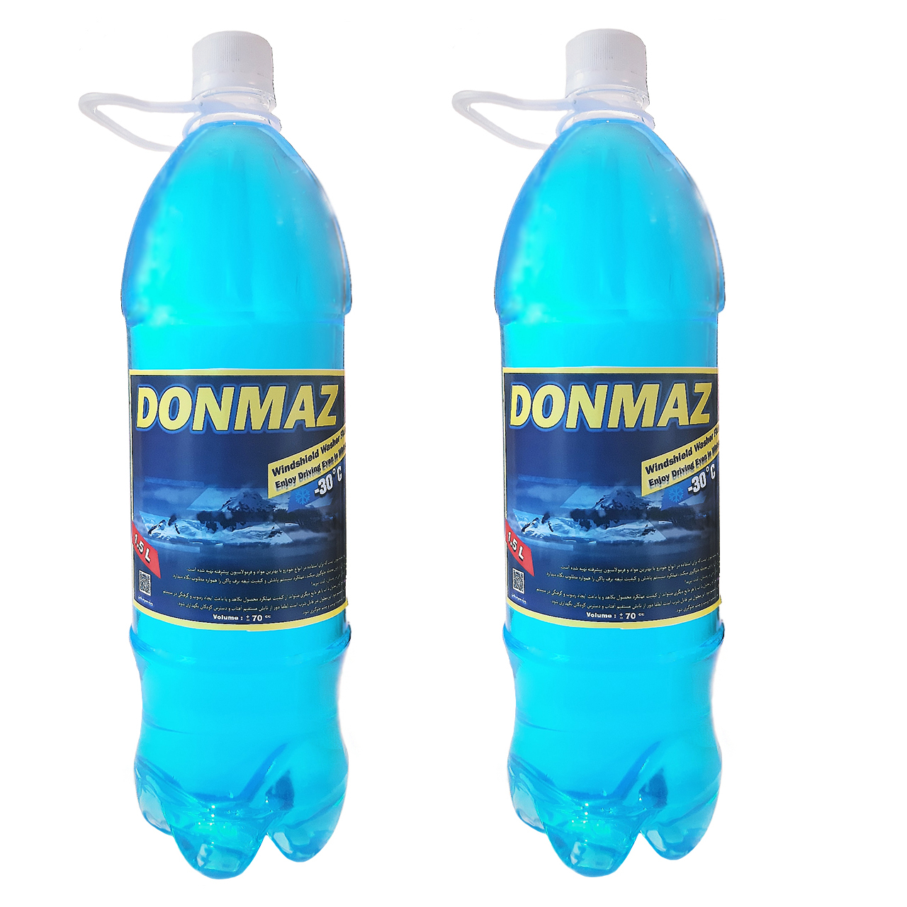 مایع تمیز کننده شیشه خودرو دن‌ماز  مدل DWWWF1L-2P-PI حجم1500میلی لیتر  بسته 2 عددی