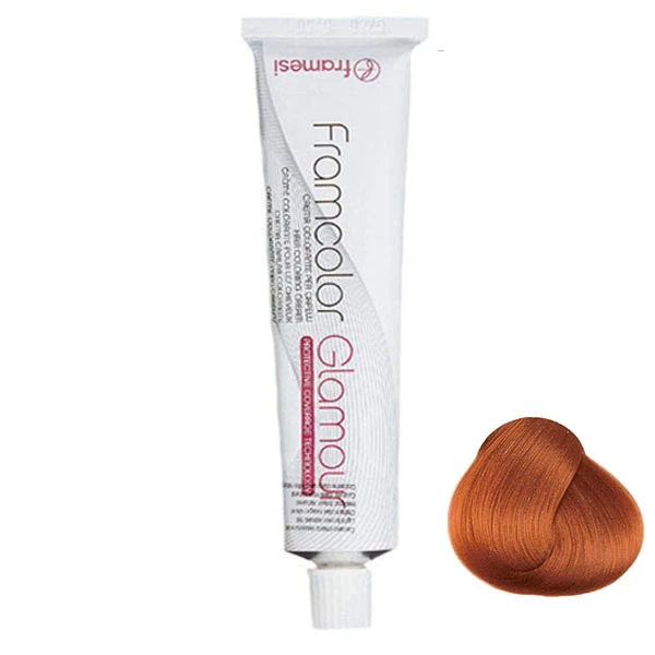 رنگ مو فرامسی مدل glamour شماره 9.4 حجم 100 میلی لیتر رنگ بلوند مسی خیلی روشن