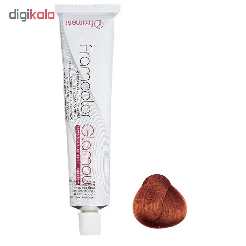 رنگ مو فرامسی مدل glamour شماره 7.4 حجم 100 میلی لیتر رنگ بلوند مسی متوسط