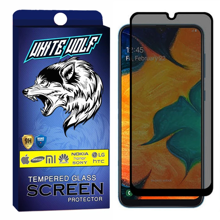 محافظ صفحه نمایش حریم شخصی وایت ولف مدل WGP مناسب برای گوشی موبایل سامسونگ Galaxy A70S