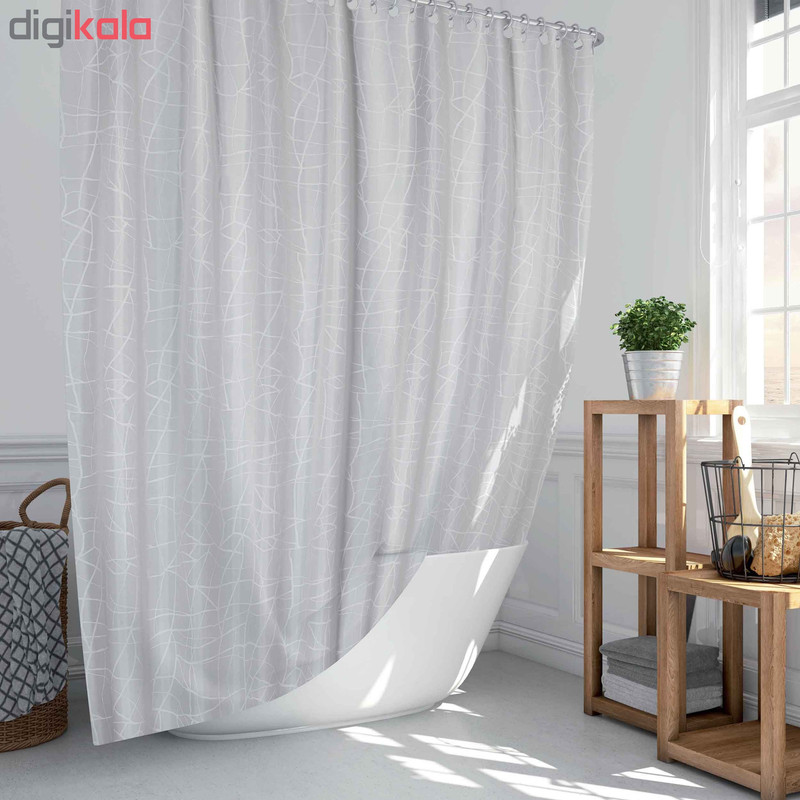 پرده حمام دلفین کد TOR-3182 سایز 200×180 سانتی متر