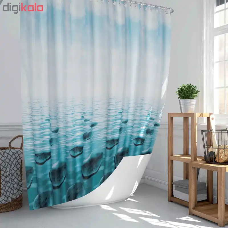 پرده حمام دلفین کد TOR-5075 سایز 200×180 سانتی متر