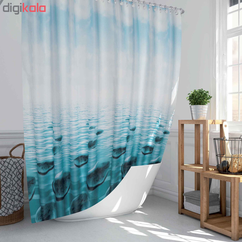 پرده حمام دلفین کد TOR-5075 سایز 200×180 سانتی متر