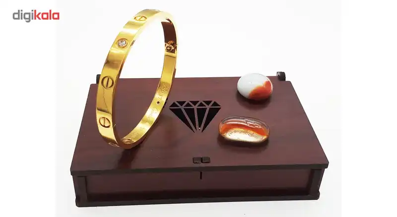 دستبند شهر شیک طرح کارتیر لاو مدل D224 سایز M