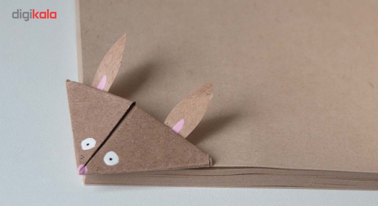 دفتر یادداشت 50 برگ بیگای استودیو مدل خرگوش به همراه بوک مارک هدیه 