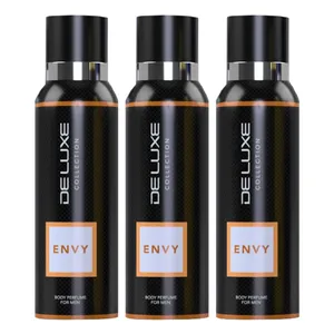 بادی پرفیوم مردانه دلوکس مدل ENVY حجم ۱۲۰ میلی لیتر مجموعه ۳ عددی