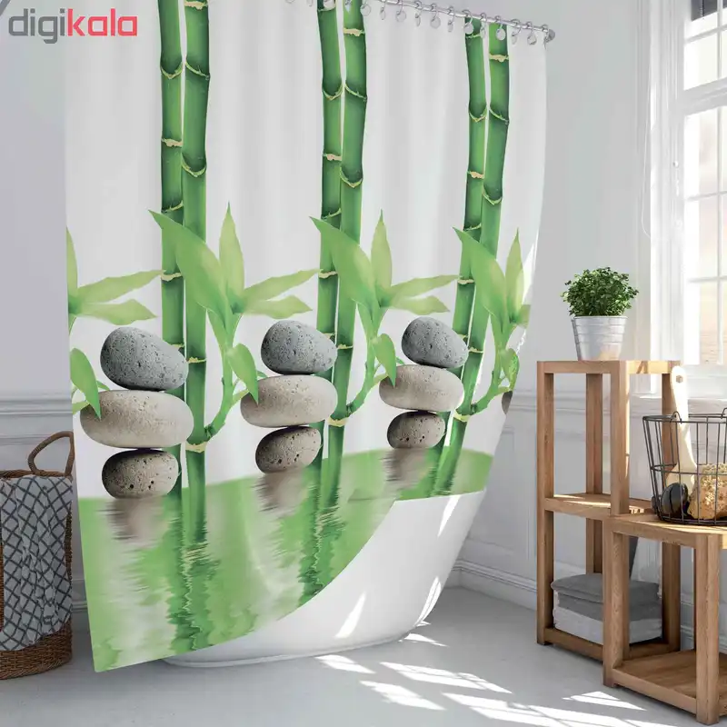 پرده حمام دلفین کد TOR-10056 سایز 200×180 سانتی متر