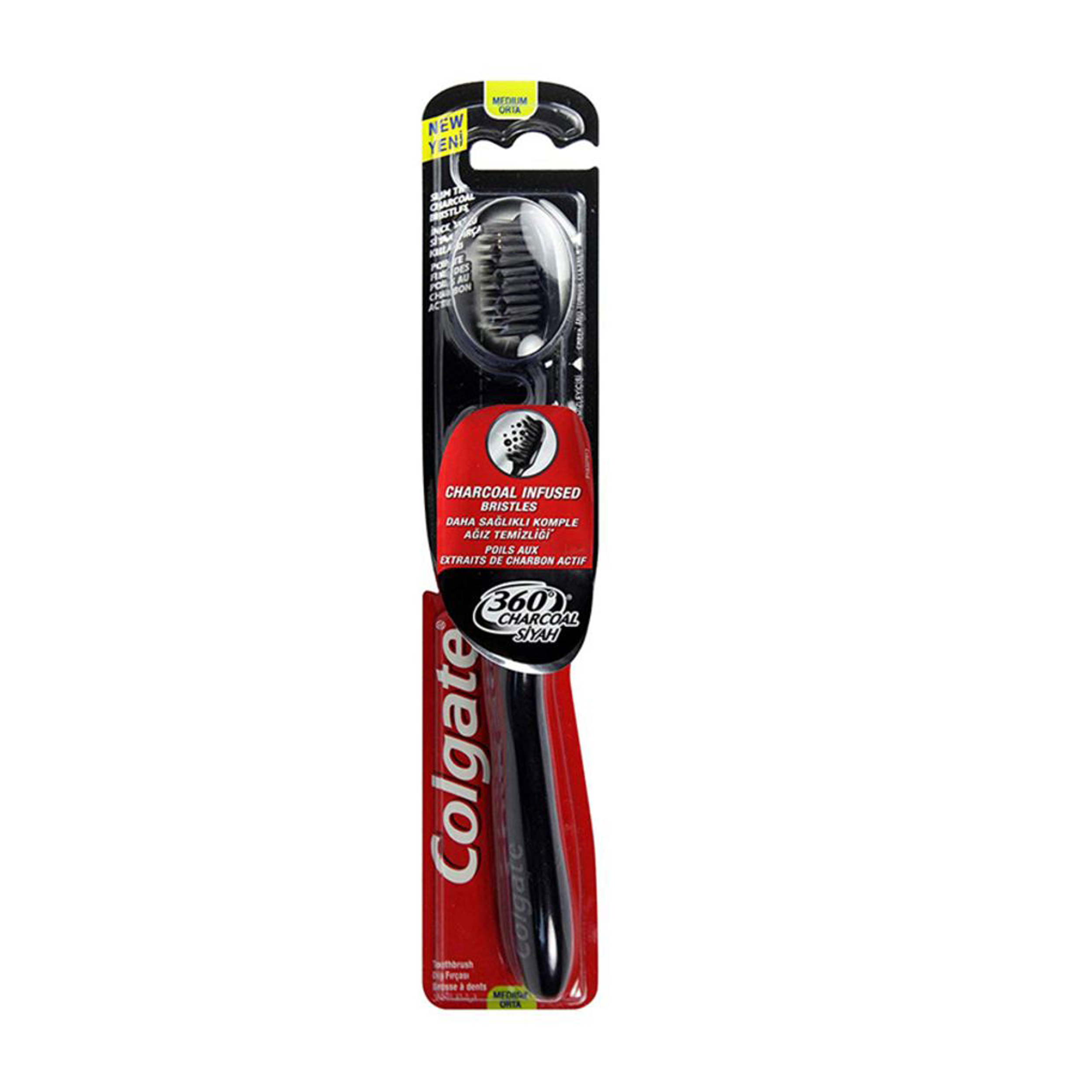 مسواک کلگیت مدل Charcoal Infused 360 با برس متوسط