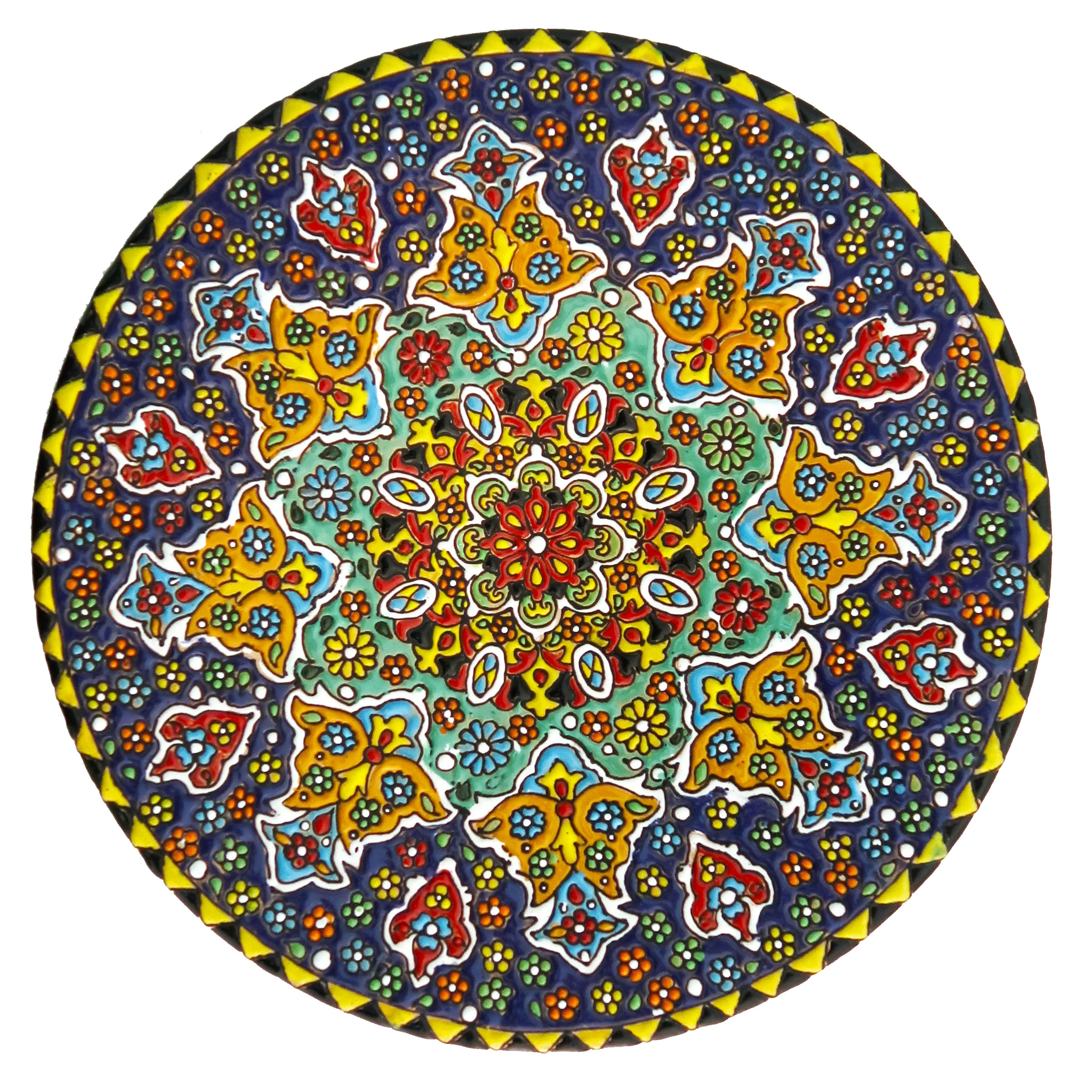 بشقاب میناکاری مدل Plt-C-DB27-25