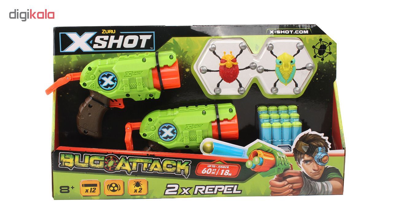 تفنگ بازی زورو مدل X Shot 7211 بسته دو عددی