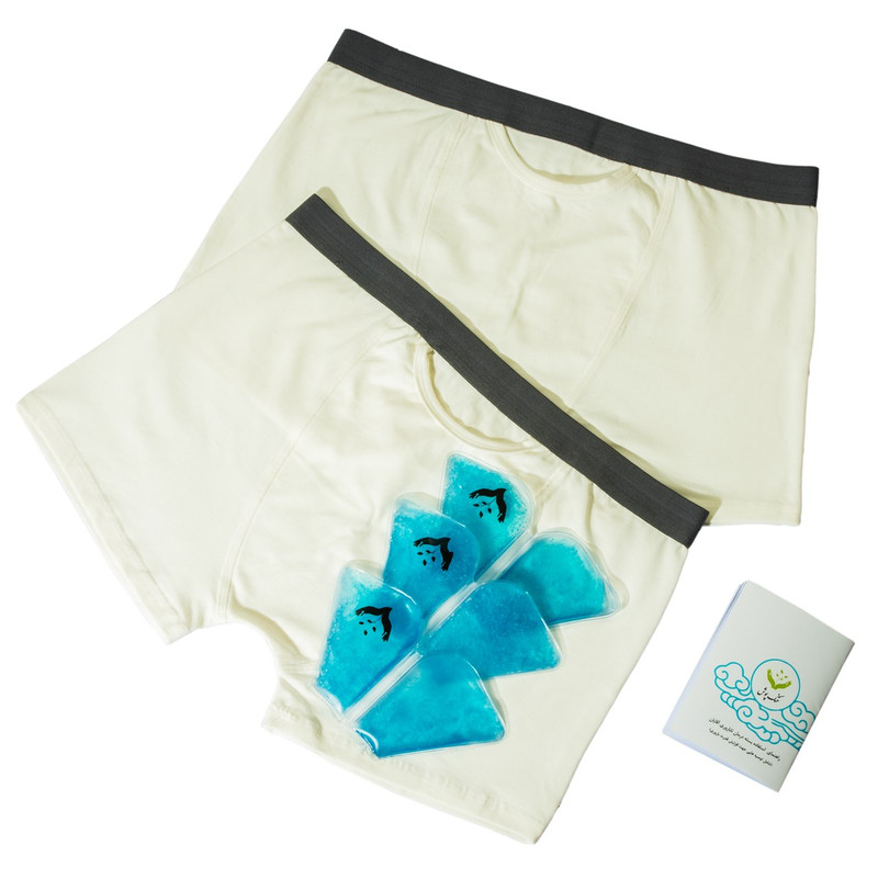 بسته کمک درمانی ناباروری خنک پوش مدل نیم پا مخصوص آقایان بسته 2 عددی سایز XXL