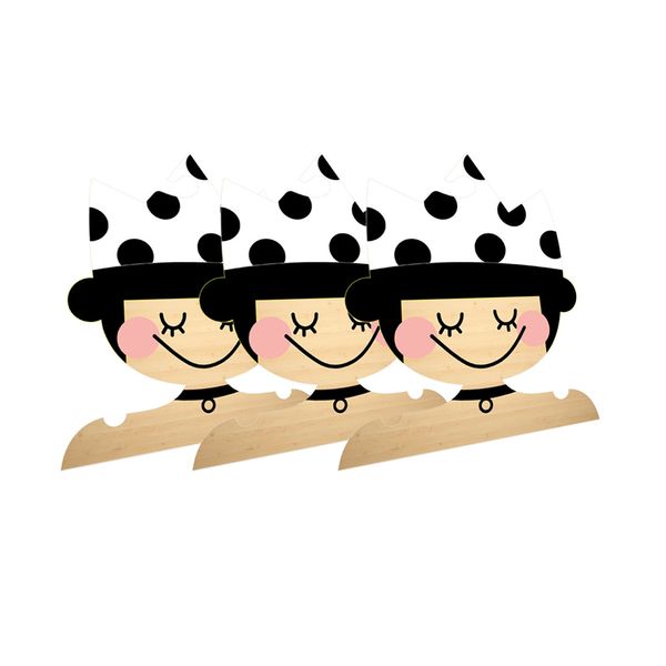 چوب لباسی نوزادی جیک جیک طرح پرنسس کوچولو بسته 3 عددی