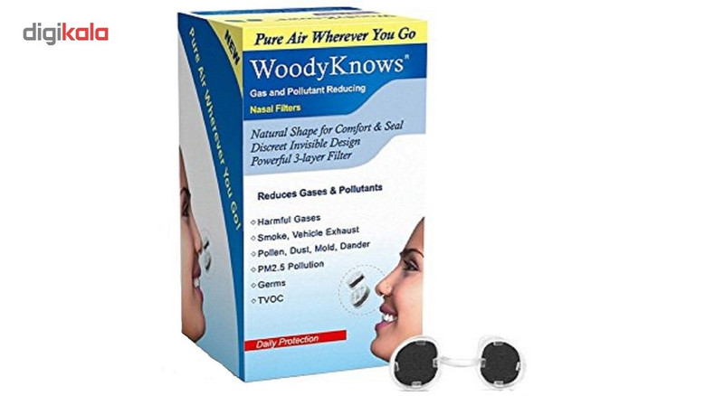 ماسک بینی وودی نوز مدل Gas And Pollutant Reducing برای حفره بینی گرد سایز XL