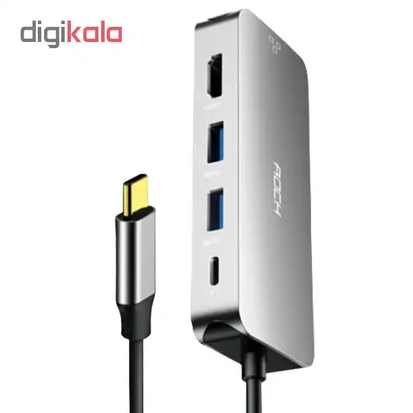 هاب 8 پورت USB-C راک مدل RCB0634