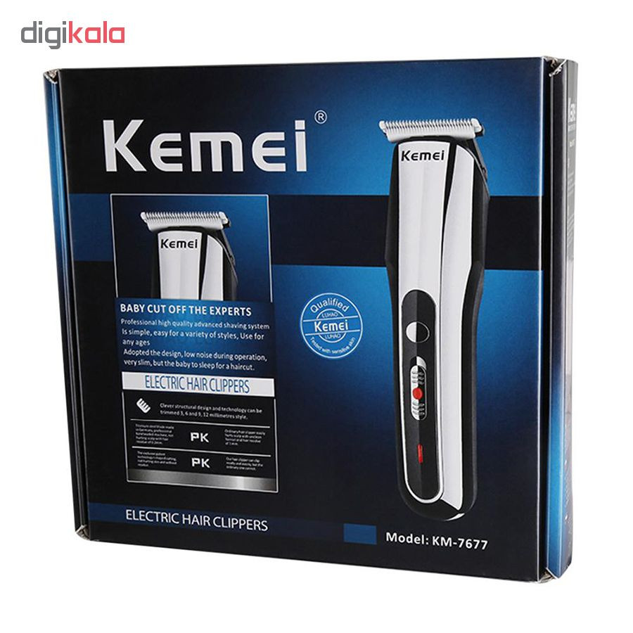 ماشین اصلاح موی سر و صورت کیمی مدل km-7677 ماشین اصلاح موی سر و صورت کیمی مدل km-7677
