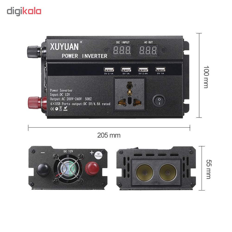 اینورتر ایکسیوان مدل RS-12220 ظرفیت 3000 وات اینورتر ایکسیوان مدل RS-12220 ظرفیت 3000 وات