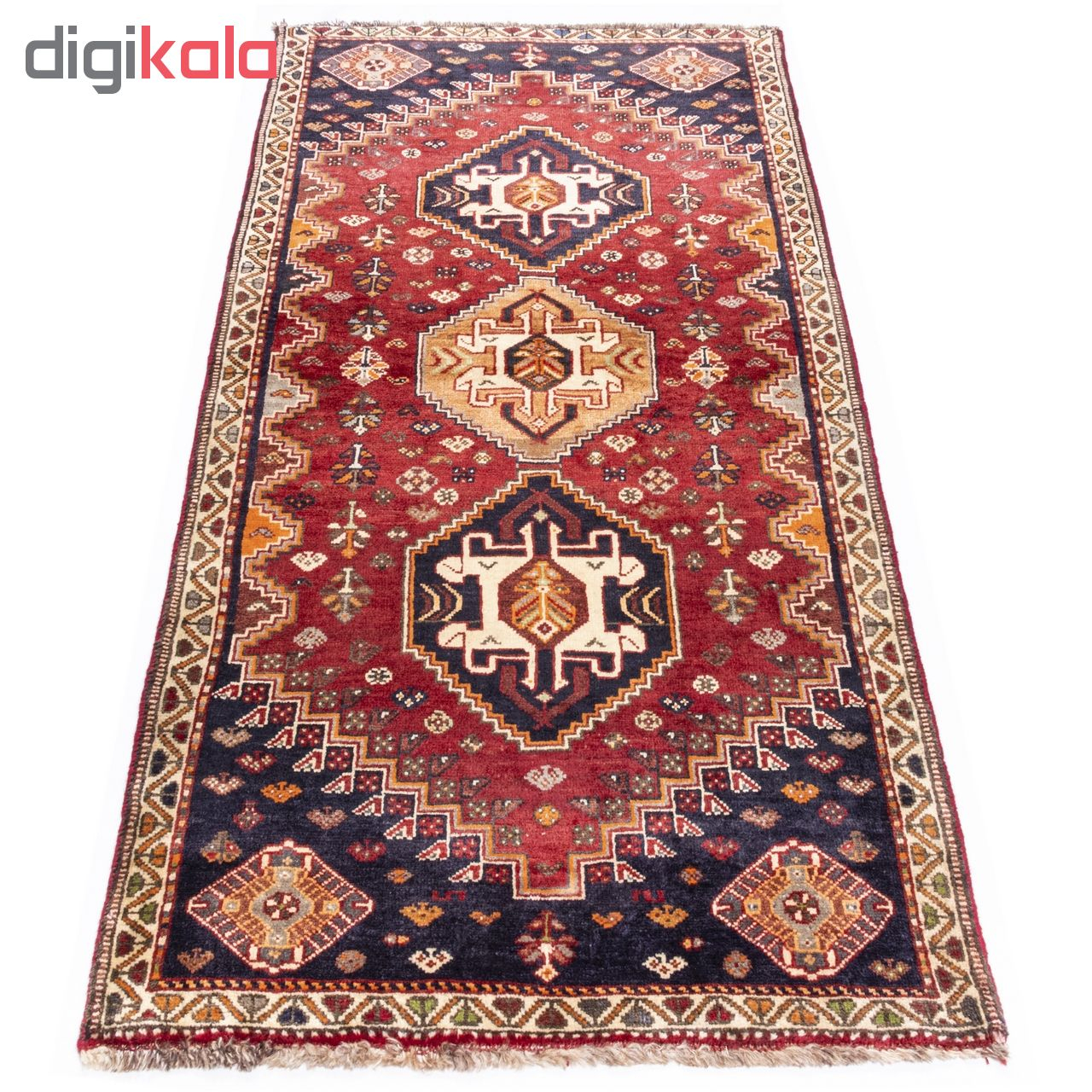 فرش دستباف قدیمی کناره طول دو متر سی پرشیا کد 177003