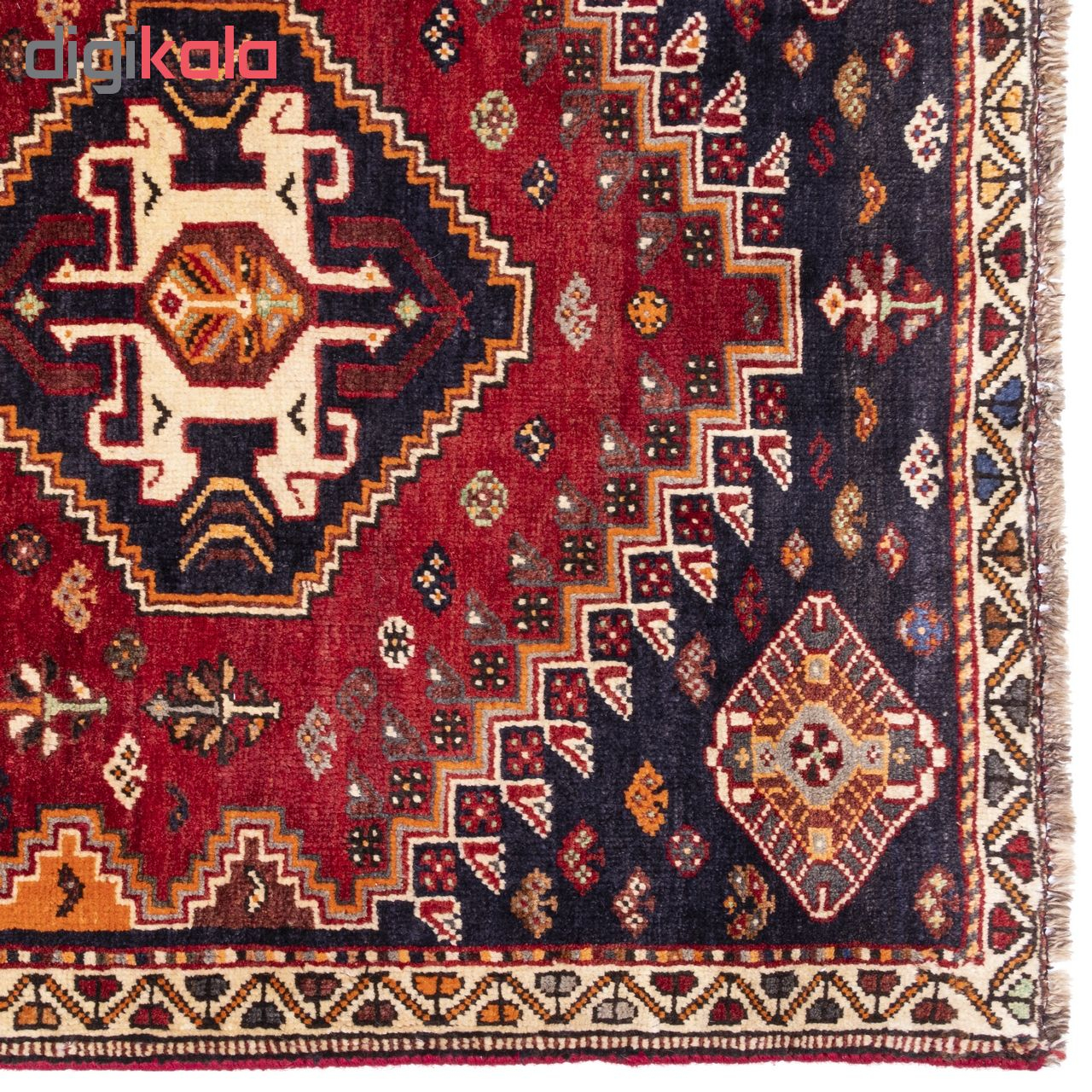 فرش دستباف قدیمی کناره طول دو متر سی پرشیا کد 177003