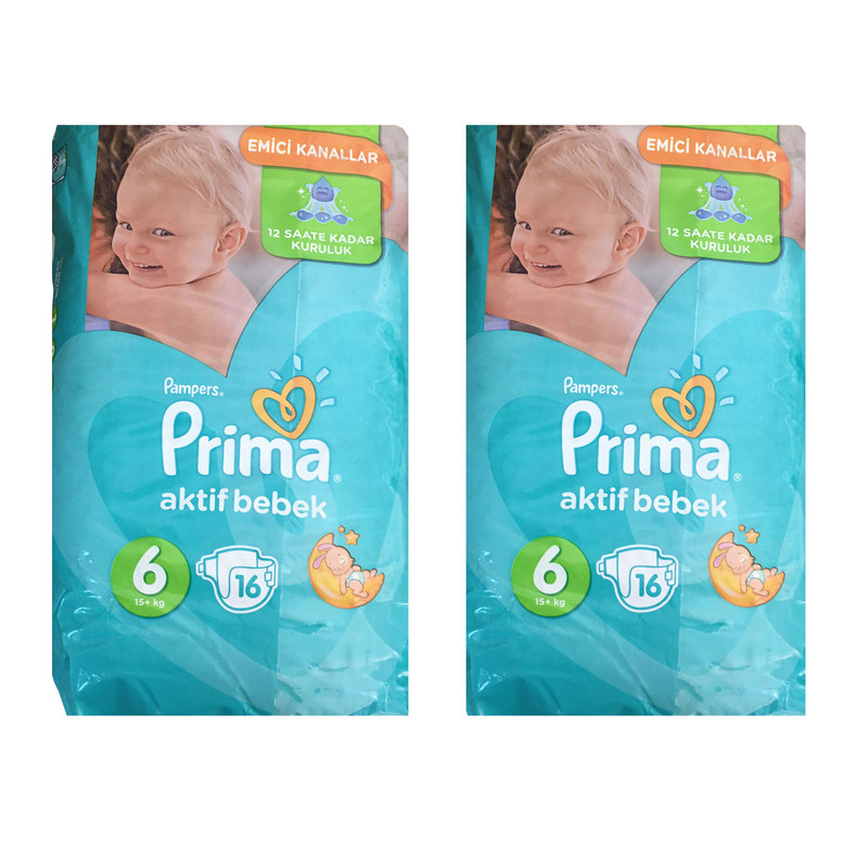 پوشک پریما مدل 126 سایز 6 بسته 2 عددی
