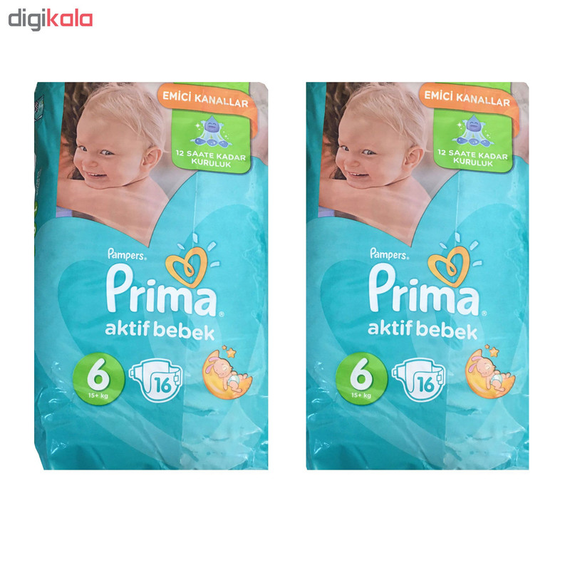 پوشک پریما مدل 126 سایز 6 بسته 2 عددی