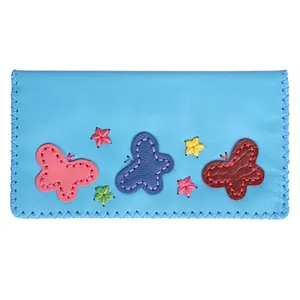 کیف پول چرمی طرح پروانه کد 9