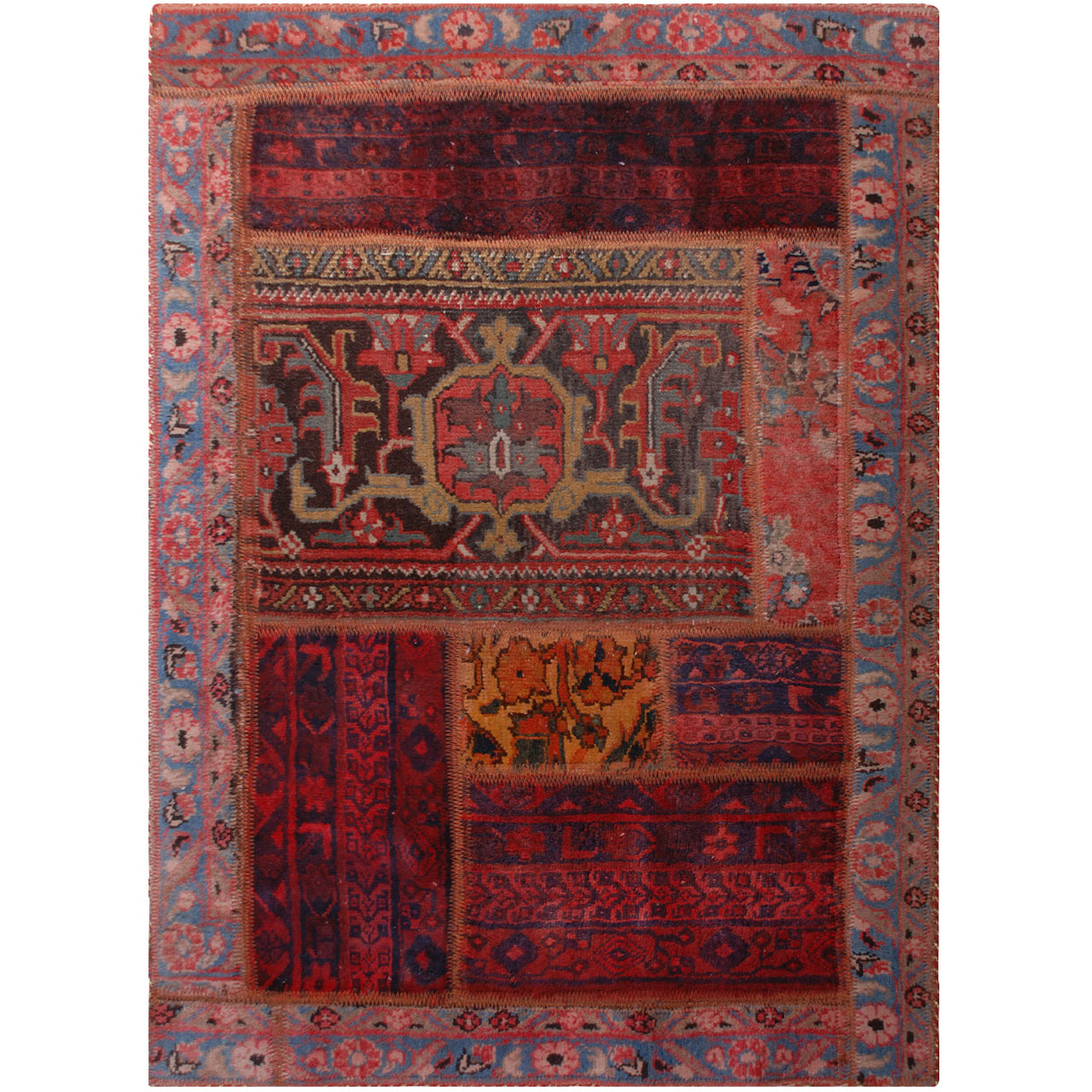 کلاژ فرش دستبافت یک و نیم متری فرش هریس کد 101530