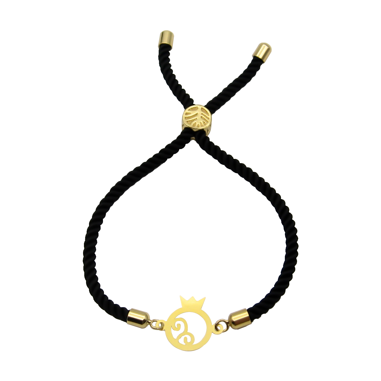 دستبند طلا 18 عیار زنانه مانچو طرح انار یلدا کد bfg181