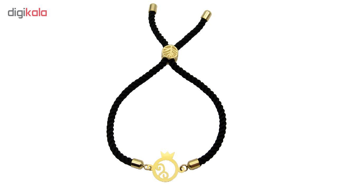 دستبند طلا 18 عیار زنانه مانچو طرح انار یلدا کد bfg181 -  - 2