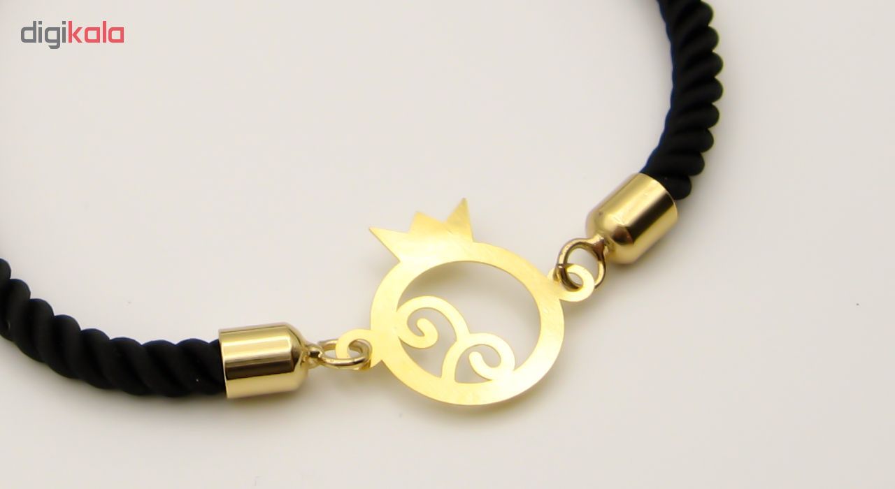 دستبند طلا 18 عیار زنانه مانچو طرح انار یلدا کد bfg181 -  - 4