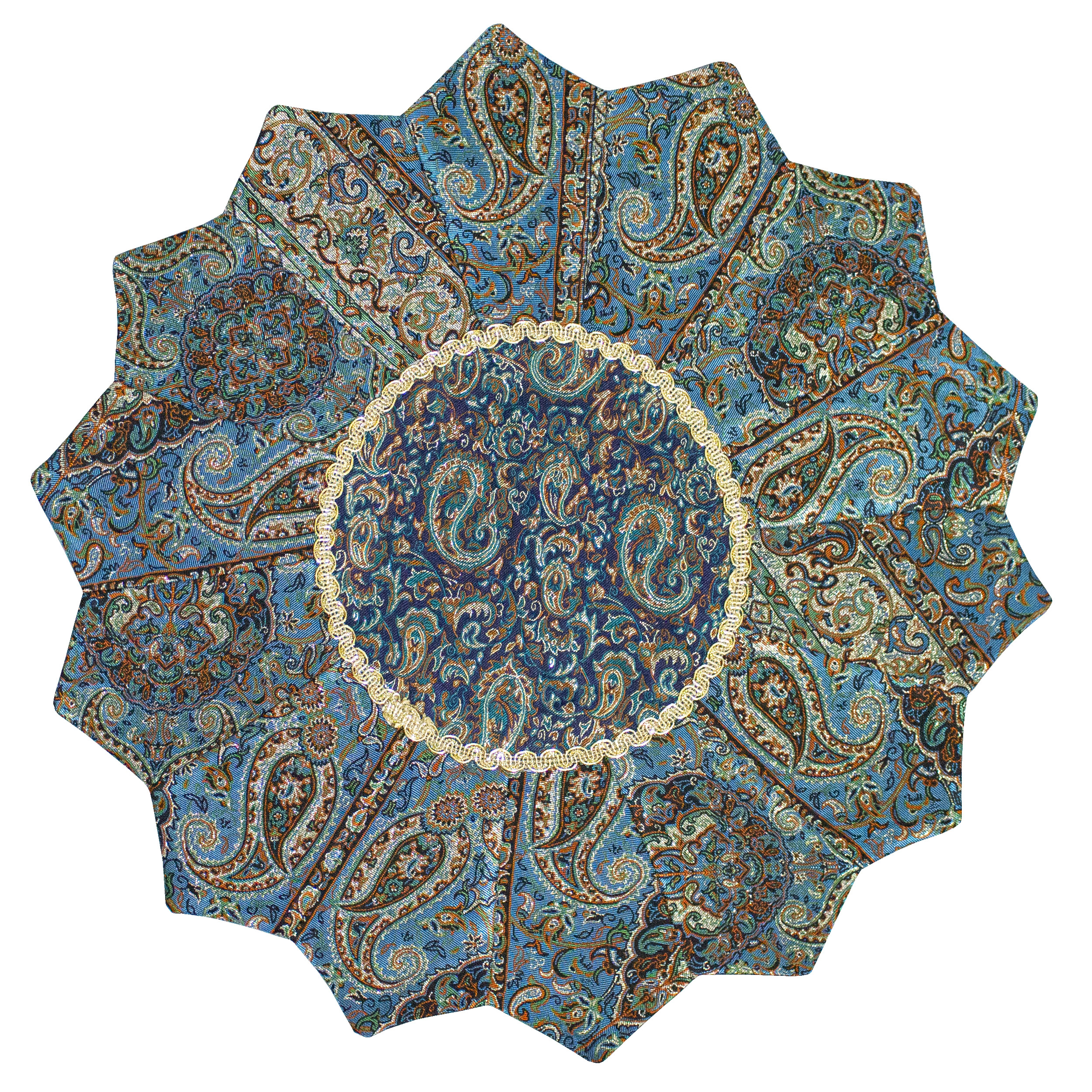 رومیزی ترمه طرح خورشیدی کد T-116