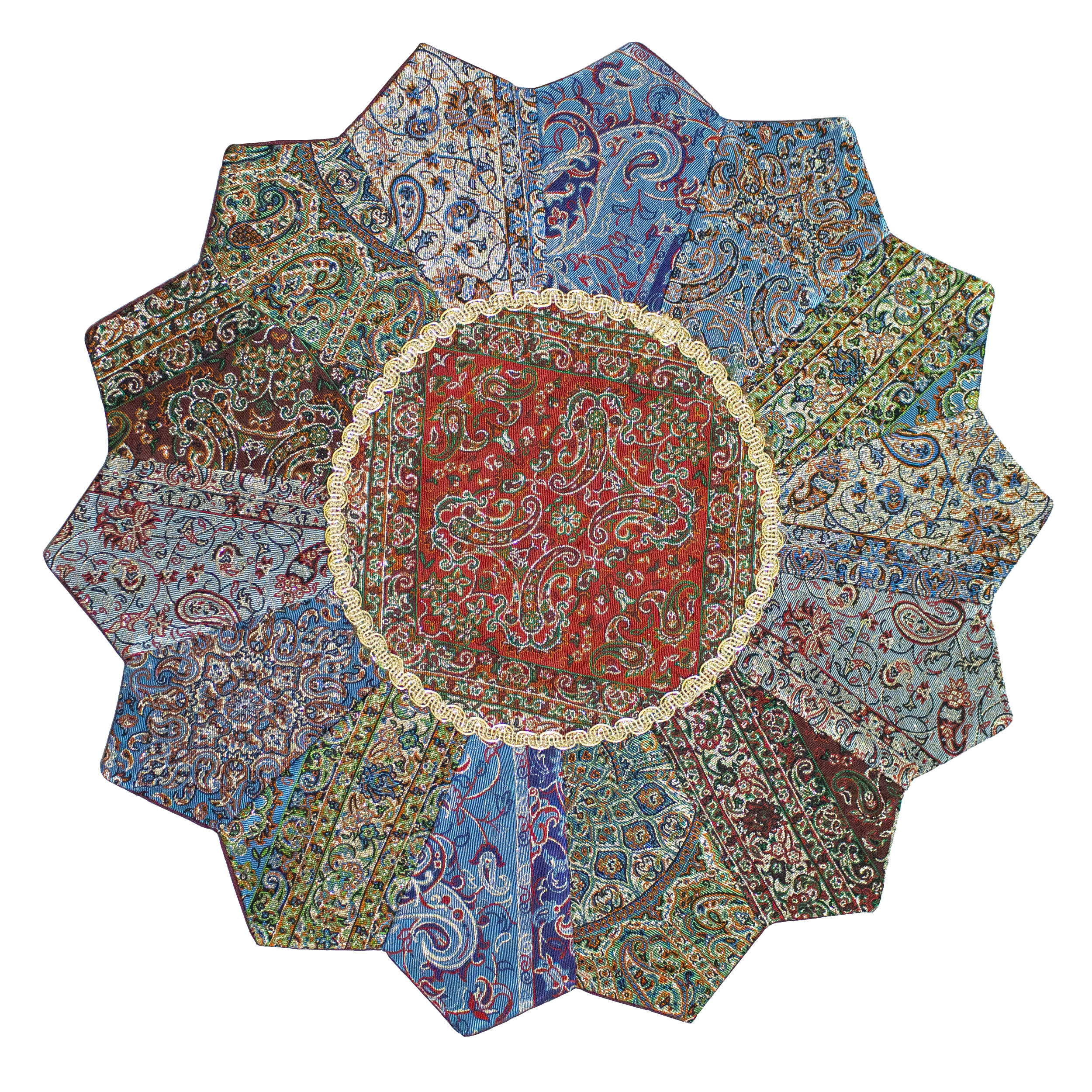 رومیزی ترمه طرح خورشیدی کد T-111