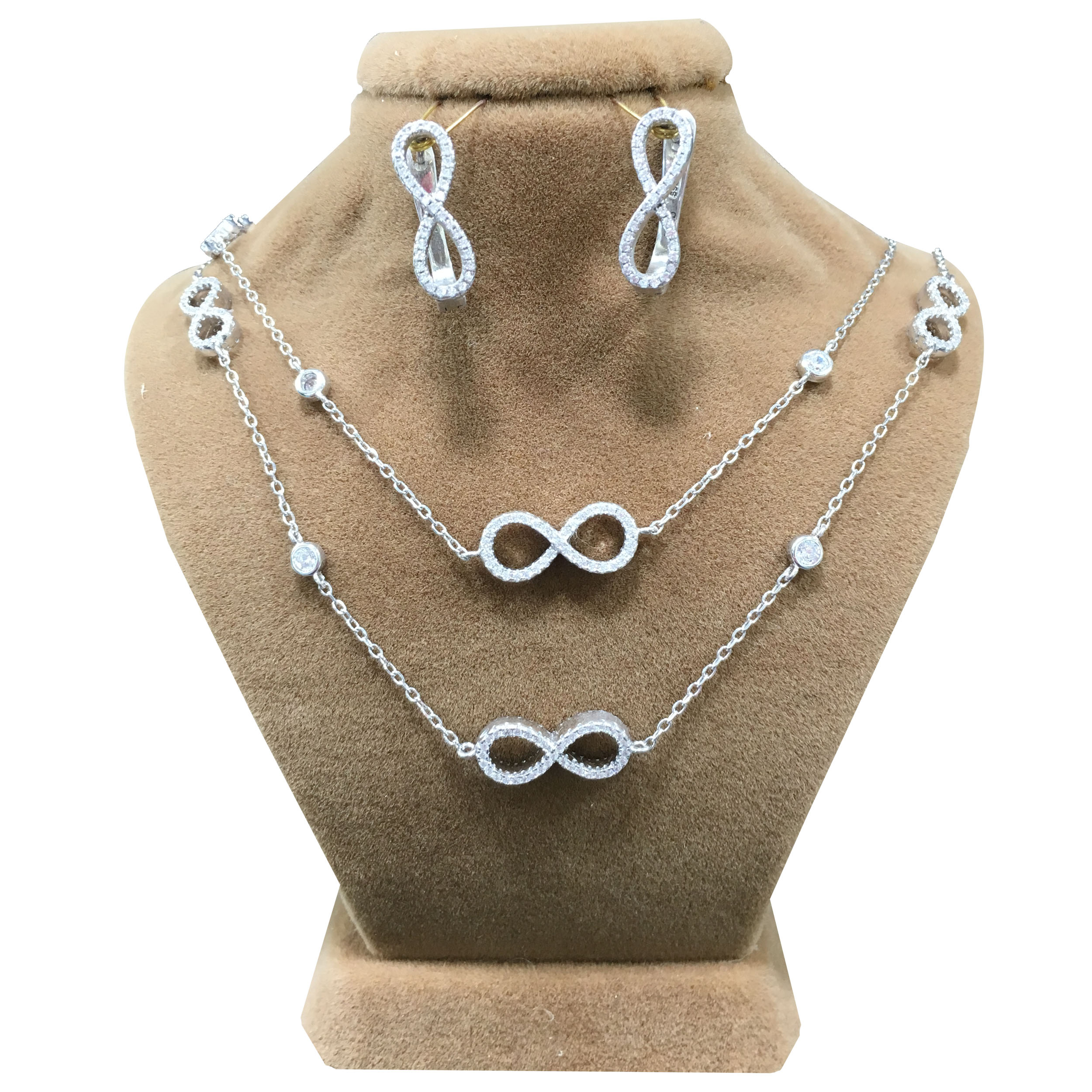 نیم ست نقره زنانه طرح بینهایت