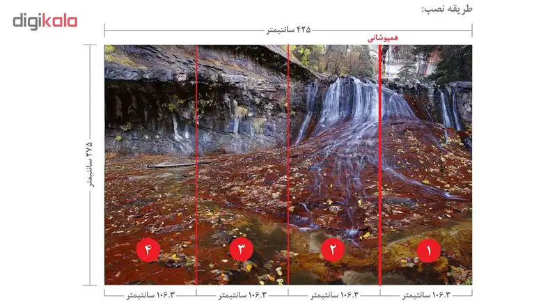 پوستر دیواری سه بعدی طرح رودخانه کد 01138