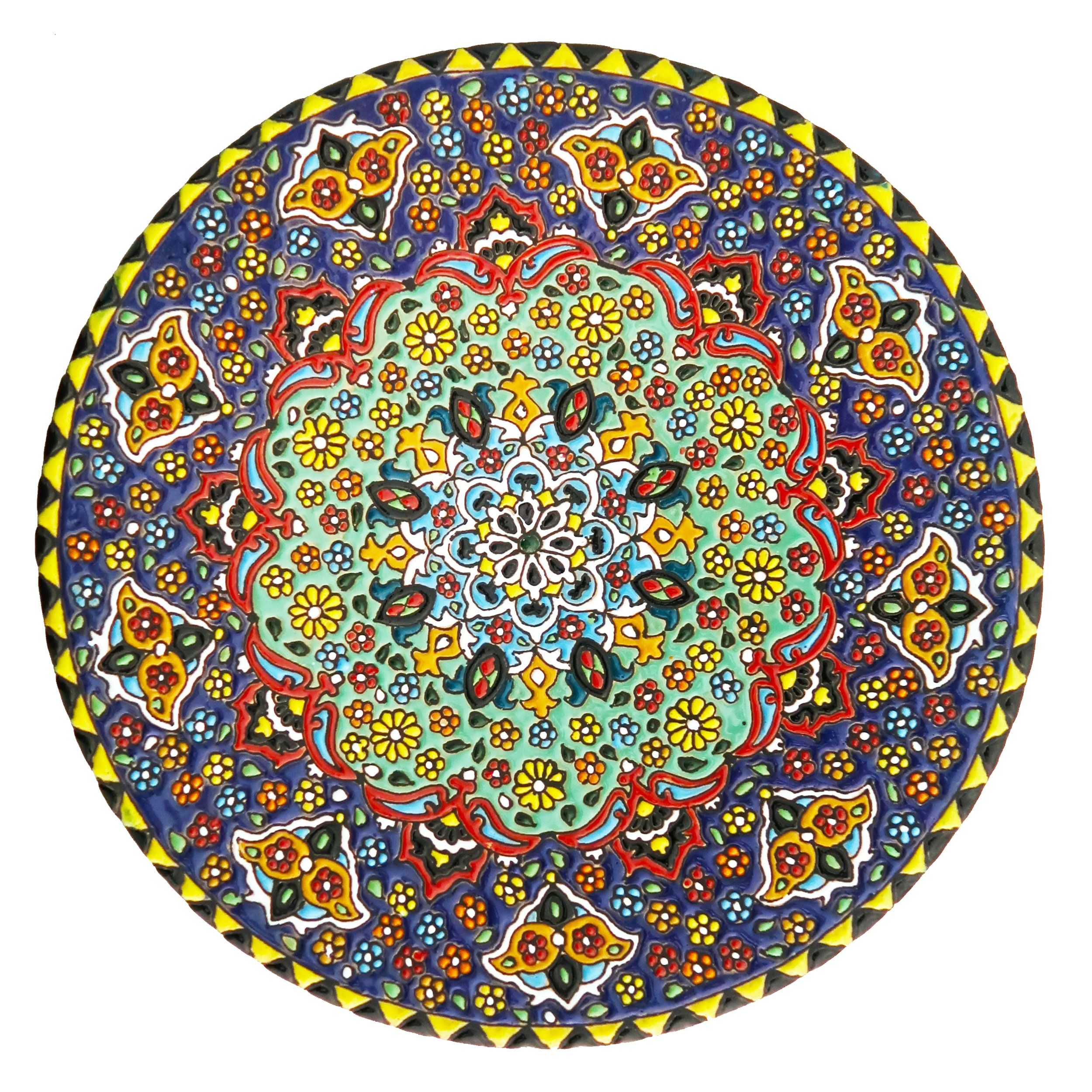 بشقاب میناکاری مدل Plt-C-DB29-25