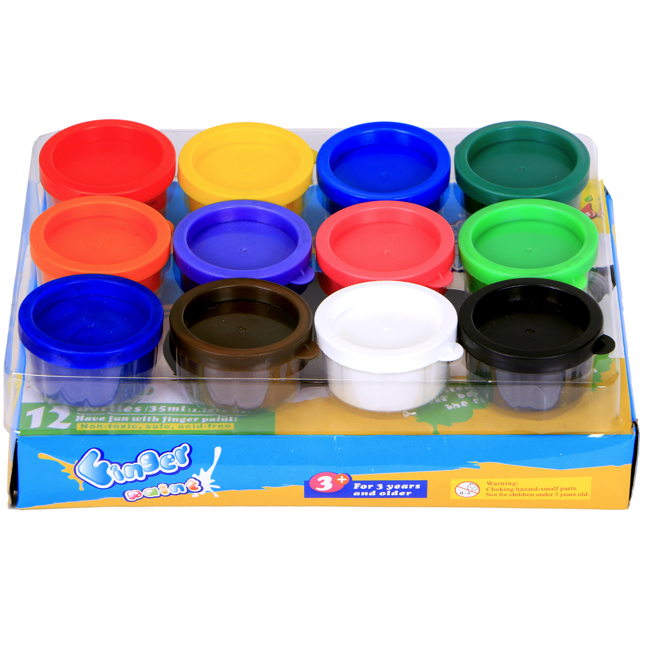 رنگی انگشتی 12 رنگ مدل Grade Finger paint سایز AC21