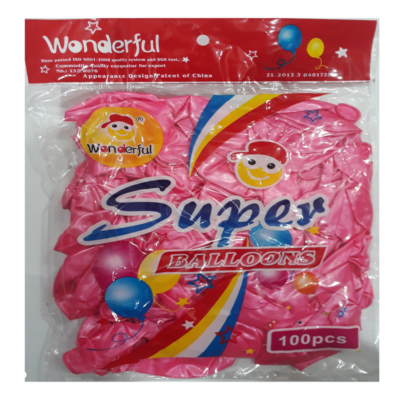 بادکنک واندرفول مدل W076 بسته 100 عددی سایز 180×200