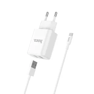 شارژر دیواری هوکو مدل C62A به همراه کابل تبدیل microUSB