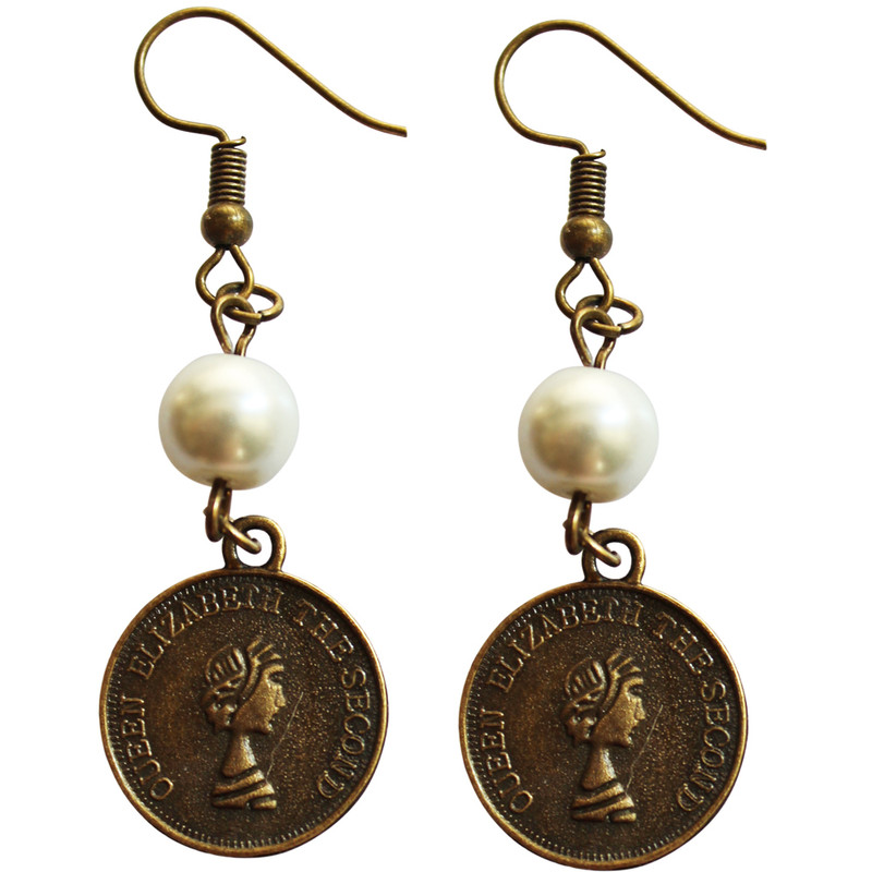 گوشواره زنانه طرح سکه کد 01