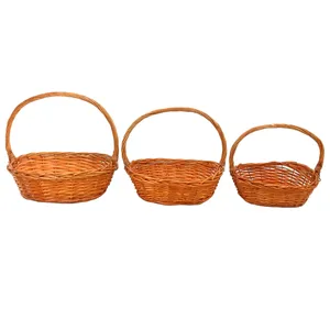 سبد حصیربافی کد N138 مجموعه 3 عددی