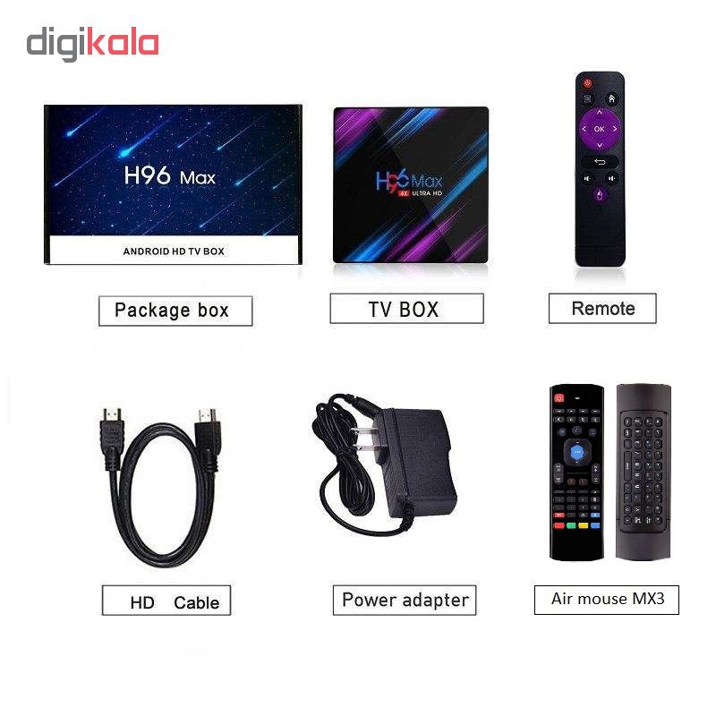 اندروید باکس اچ 96 مدل مکس 2/16 - RK3318 به همراه ایرماوس