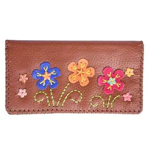کیف پول چرمی طرح باغچه کد 15