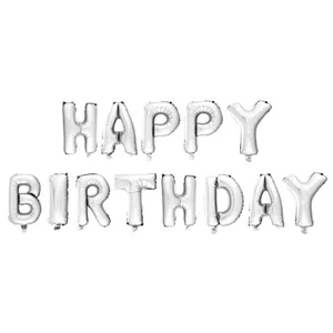 بادکنک بانیبو مدل Silver Happy Birthday سایز 150