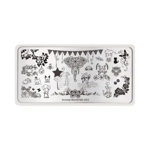 شابلون طراحی ناخن مدل Animal World ND-003